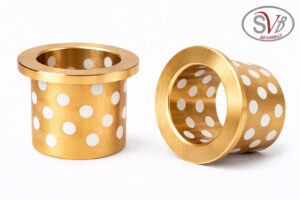Graphite Bronze Flange Bushes With White PTFE Manufacturer in India